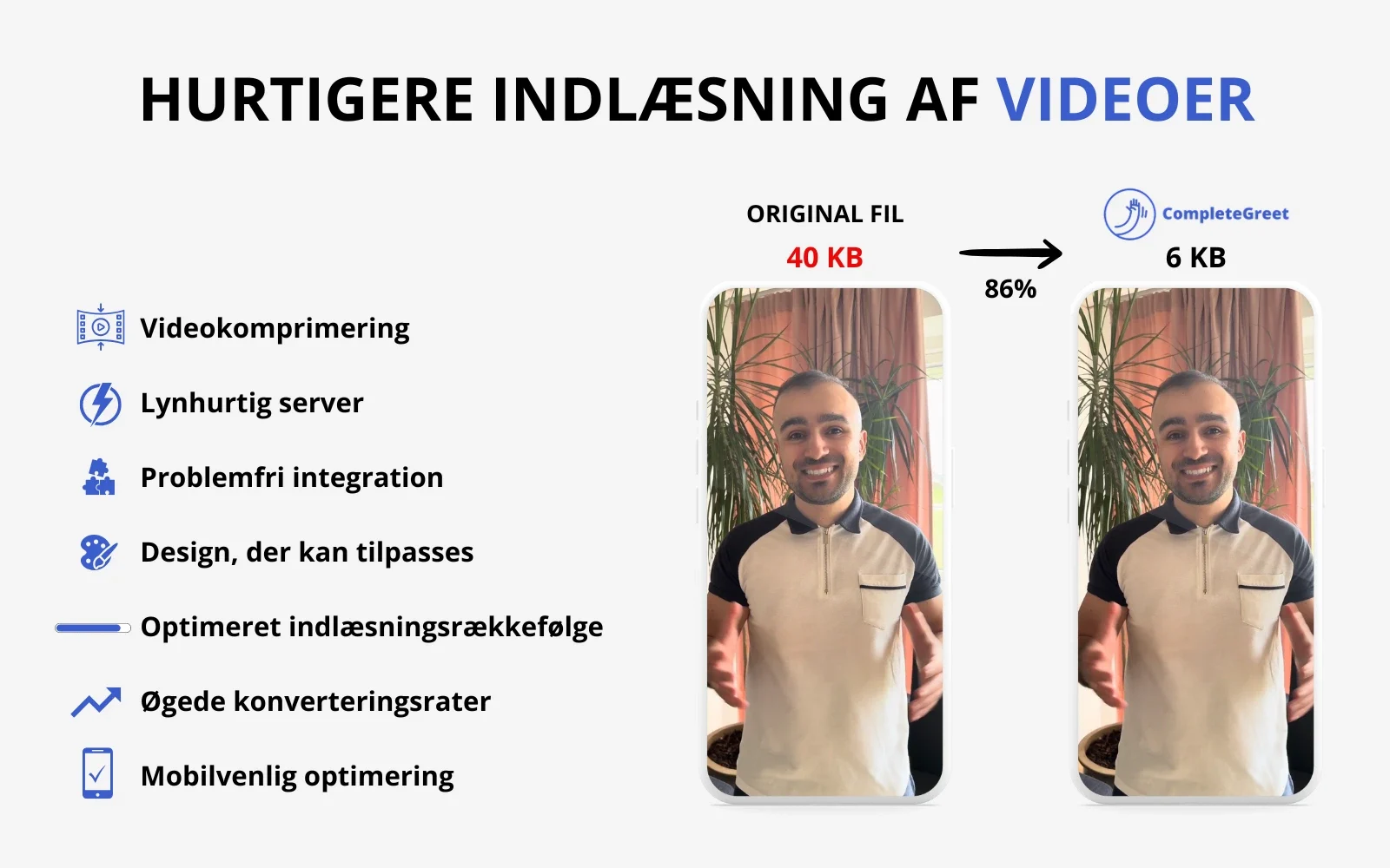 HURTIGERE INDLAESNING AF VIDEOER