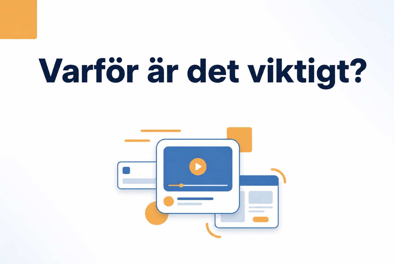 Illustration om varför tillgänglighet är viktig för videowidgetar