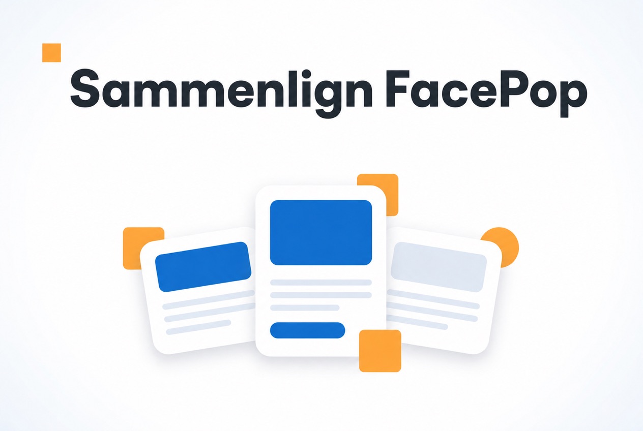 Illustration til sammenligning af FacePop med andre videowidgets