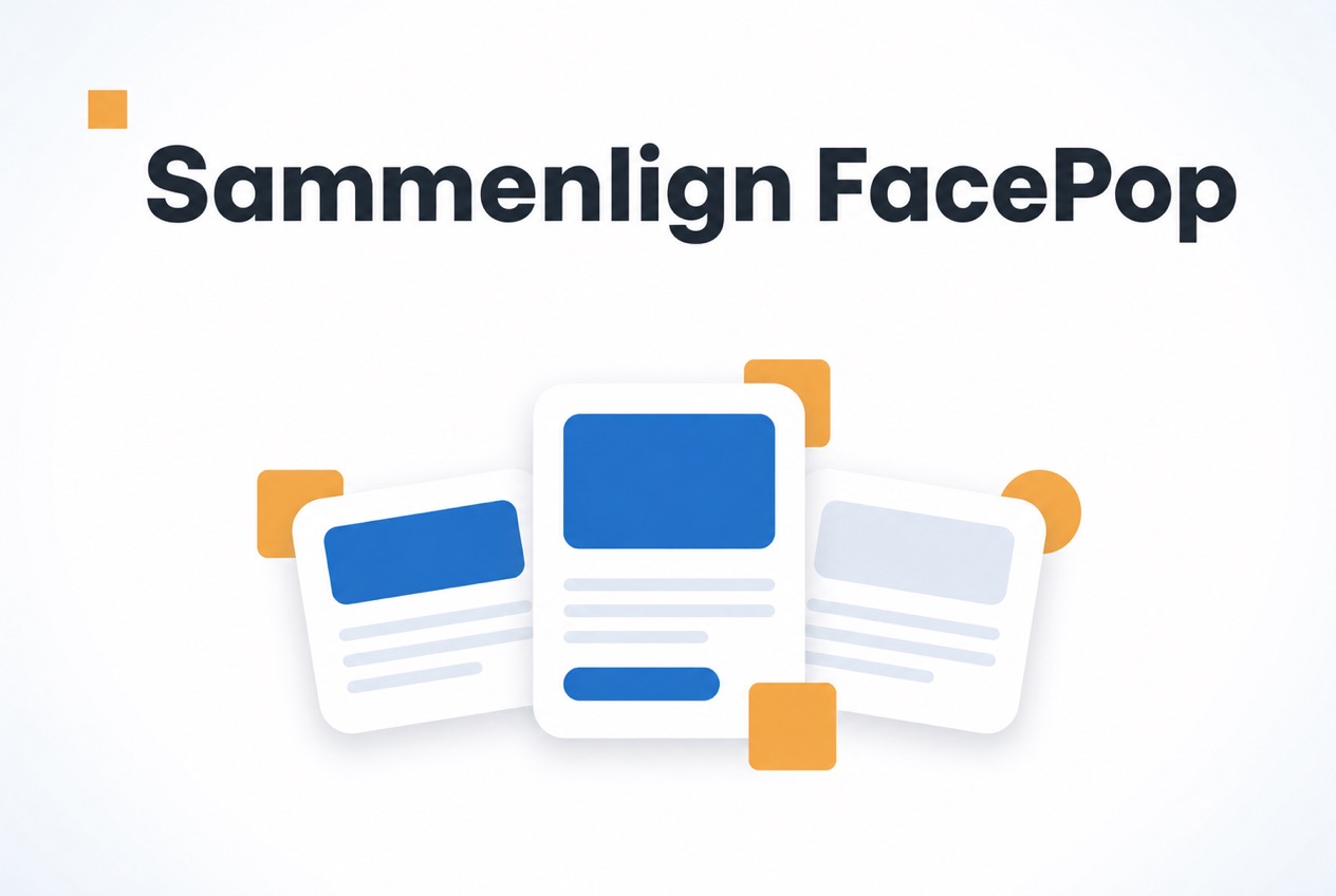 Illustrasjon som sammenligner alternativer til FacePop