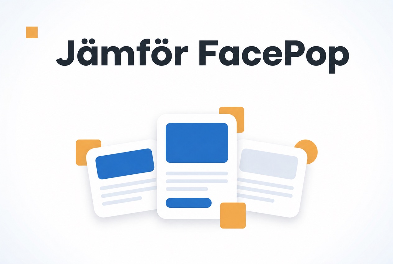 Illustration som jämför alternativ till FacePop