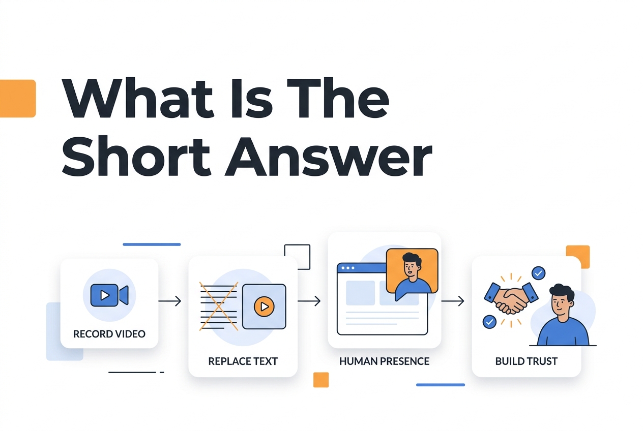 Personal Branding With Video on Your Website 1 Process illustration for What is the short answer