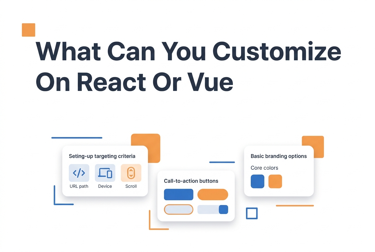 How to Add a Video Bubble to React or Vue Sites 2 Comparison illustration for What can you customize on React or Vue