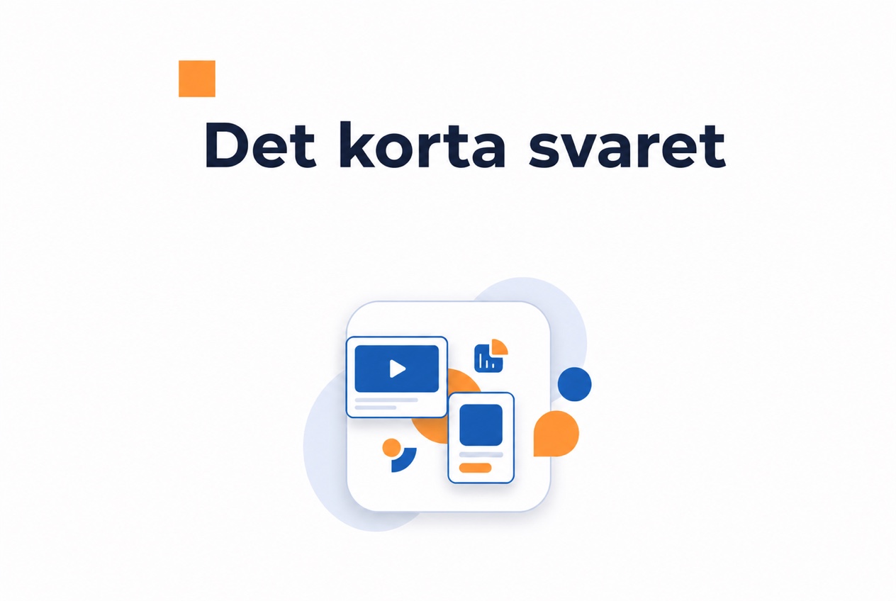 Illustration av det korta svaret om ett bra videobudskap