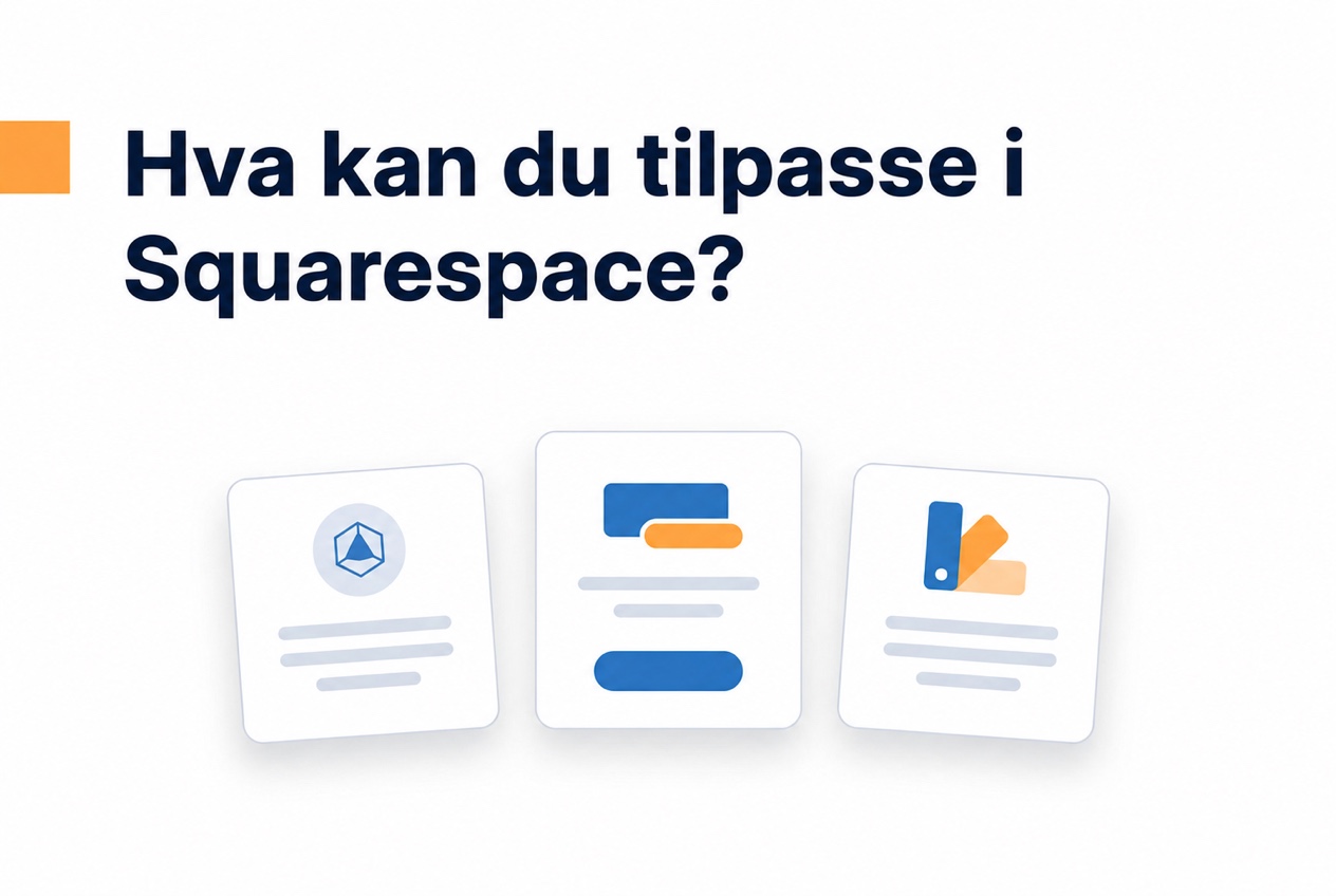 Tilpasninger for en videoboble i Squarespace