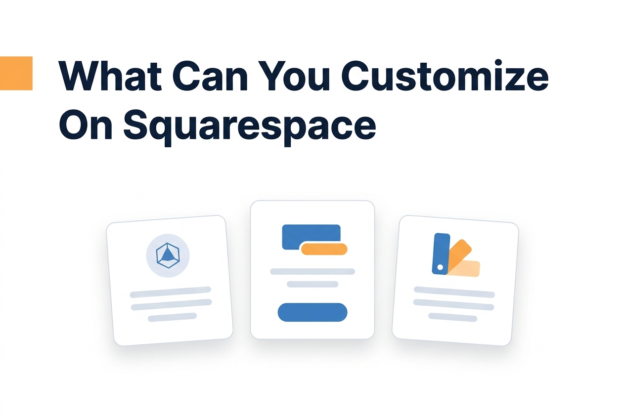 Comparison illustration for What can you customize on Squarespace
