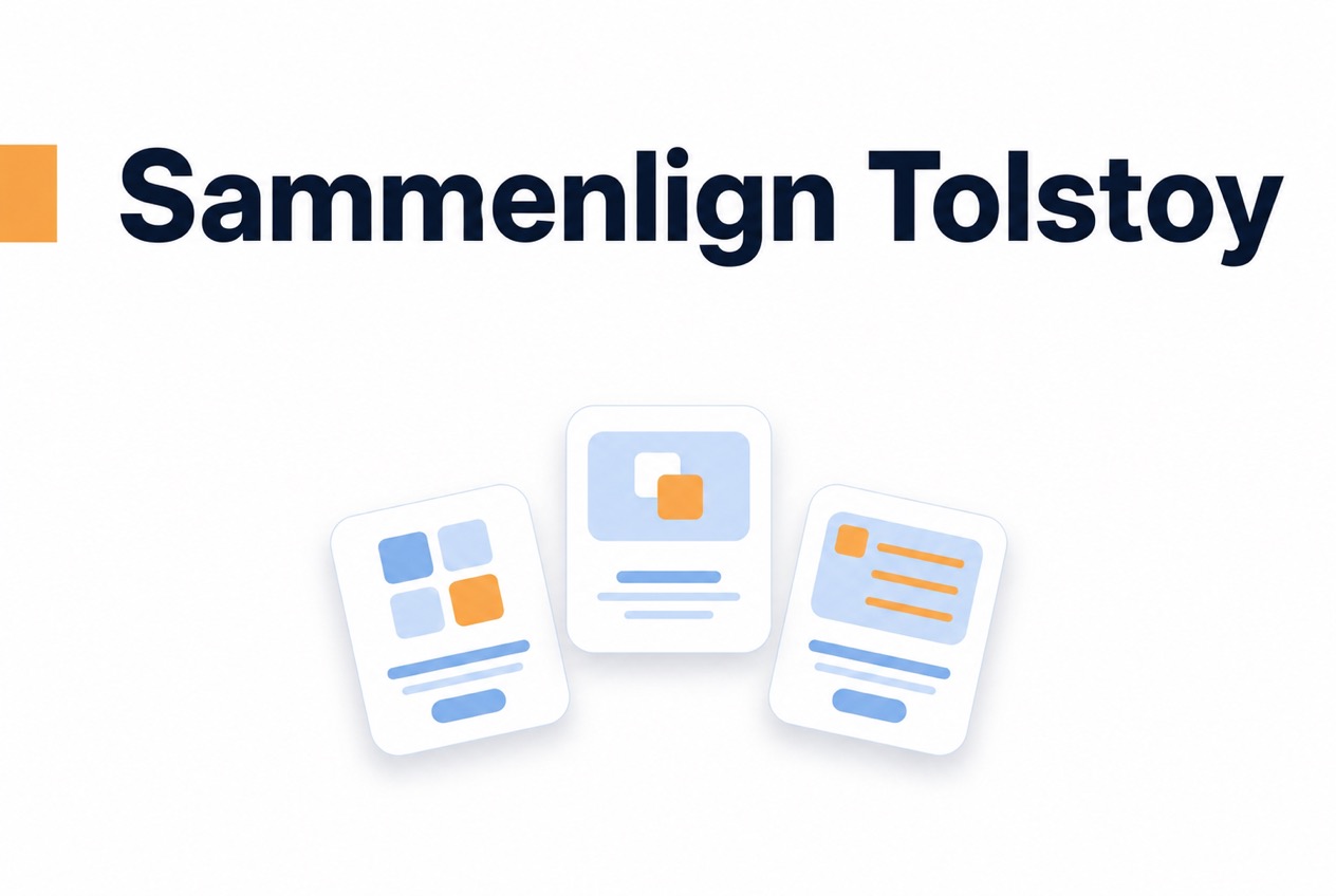 Illustrasjon som sammenligner alternativer til Tolstoy
