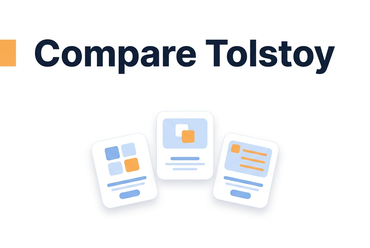 Tolstoy Alternatives: Best Video Tools for Non Shopify 1 Comparison illustration for Why do teams start looking for Tolstoy alternatives