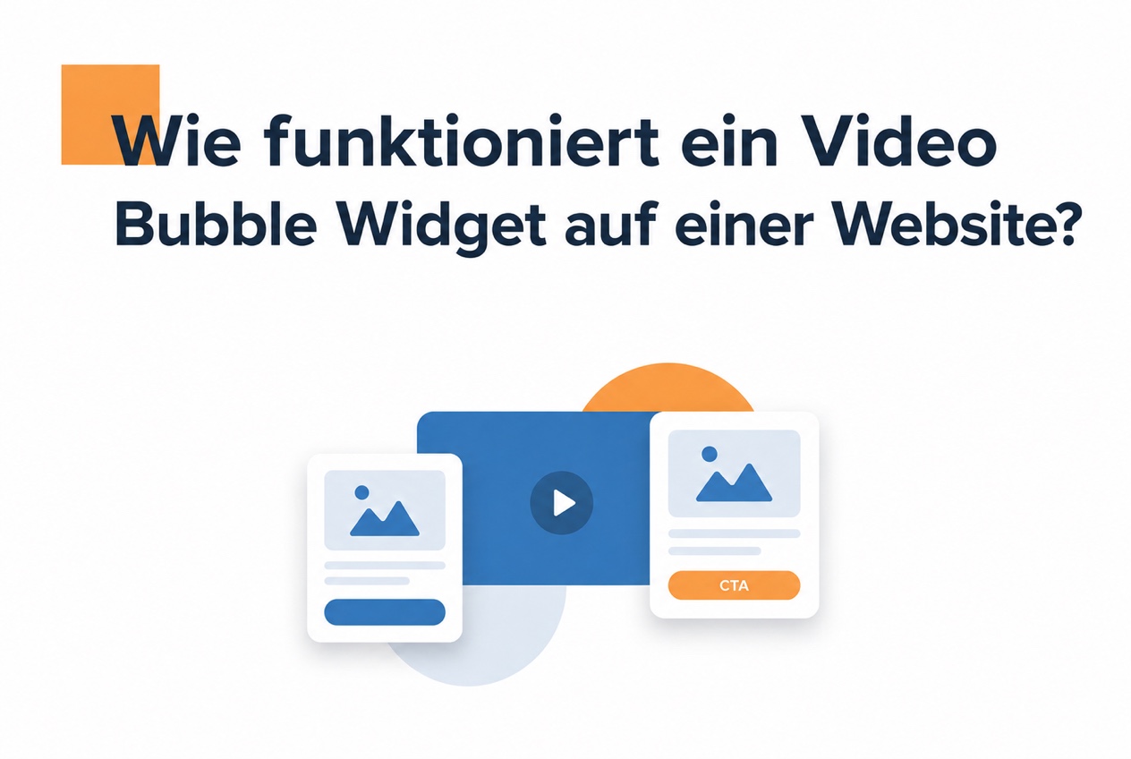 Vergleichsgrafik: So funktioniert eine Video Bubble auf einer Website