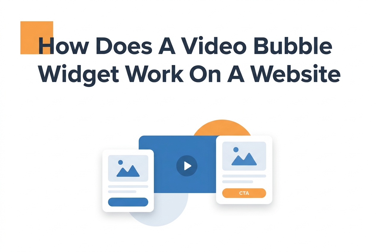 Comparison illustration for How does a video bubble widget work on a website
