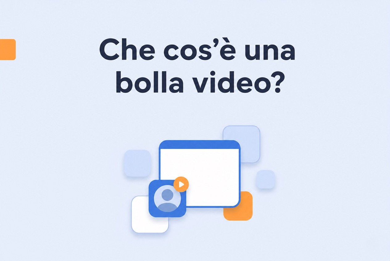 Illustrazione che spiega che cos’è una bolla video