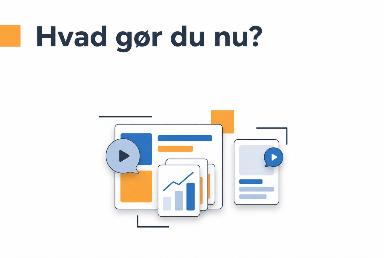 Illustration af næste skridt i en test med en videoboble
