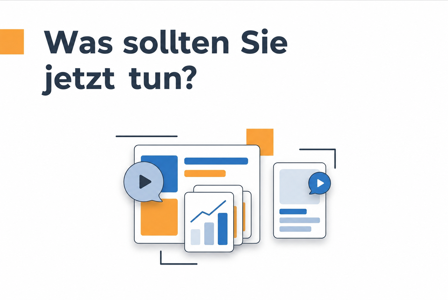 Illustration zu den nächsten Schritten beim Test einer Videobubble