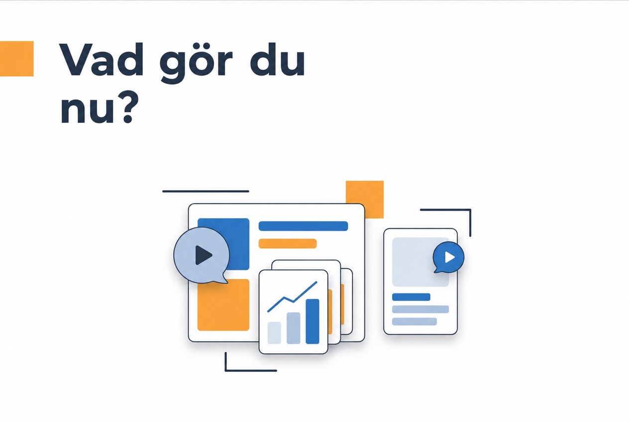 Videobubbla eller livechatt: vad passar bäst? 2 Illustration av nästa steg för att testa en videobubbla