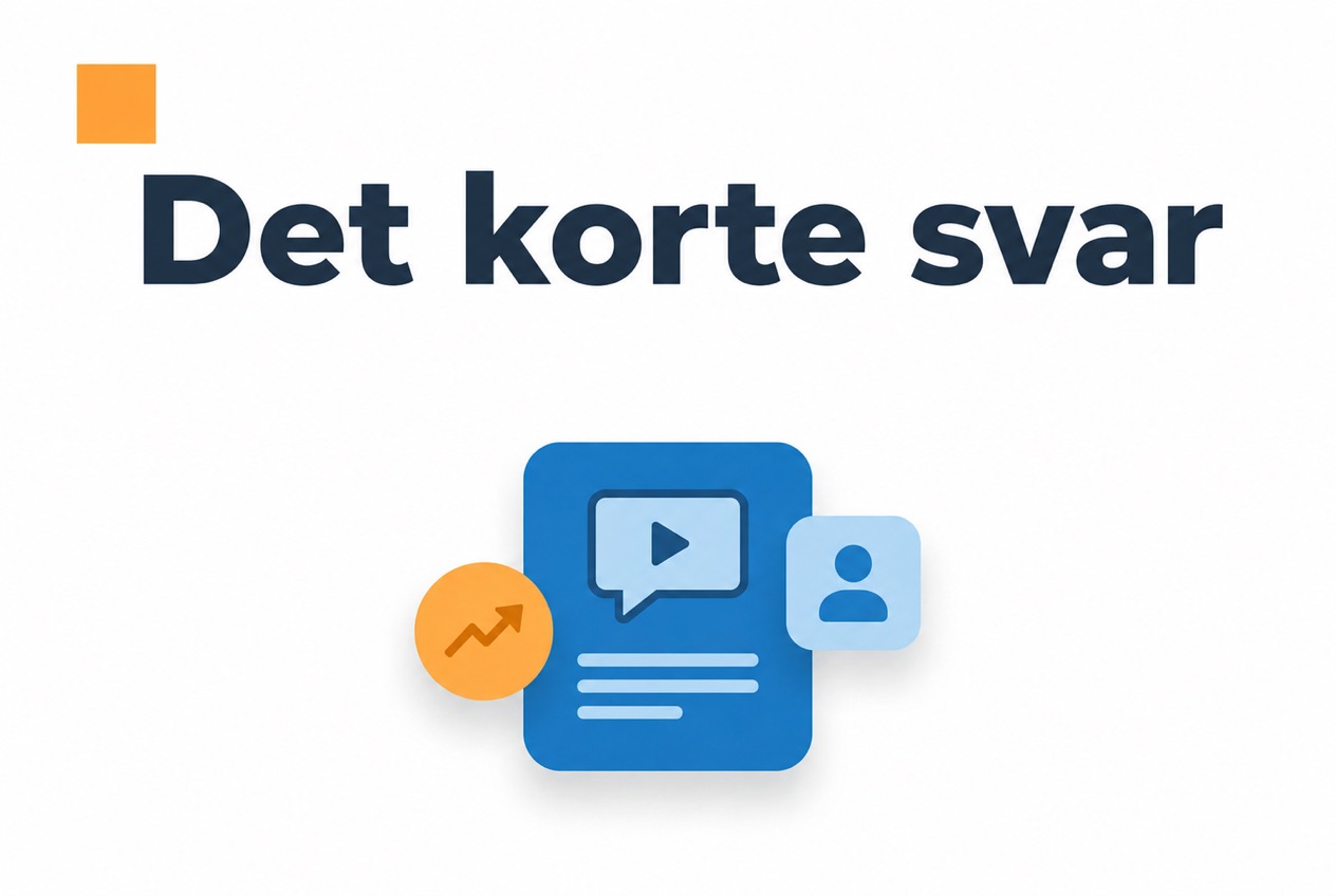 Illustration af det korte svar om videobobler og livechat