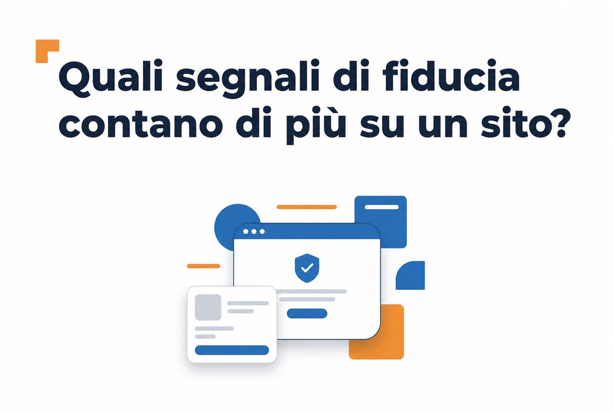 Segnali di identità, competenza e sicurezza che aumentano la fiducia in un sito