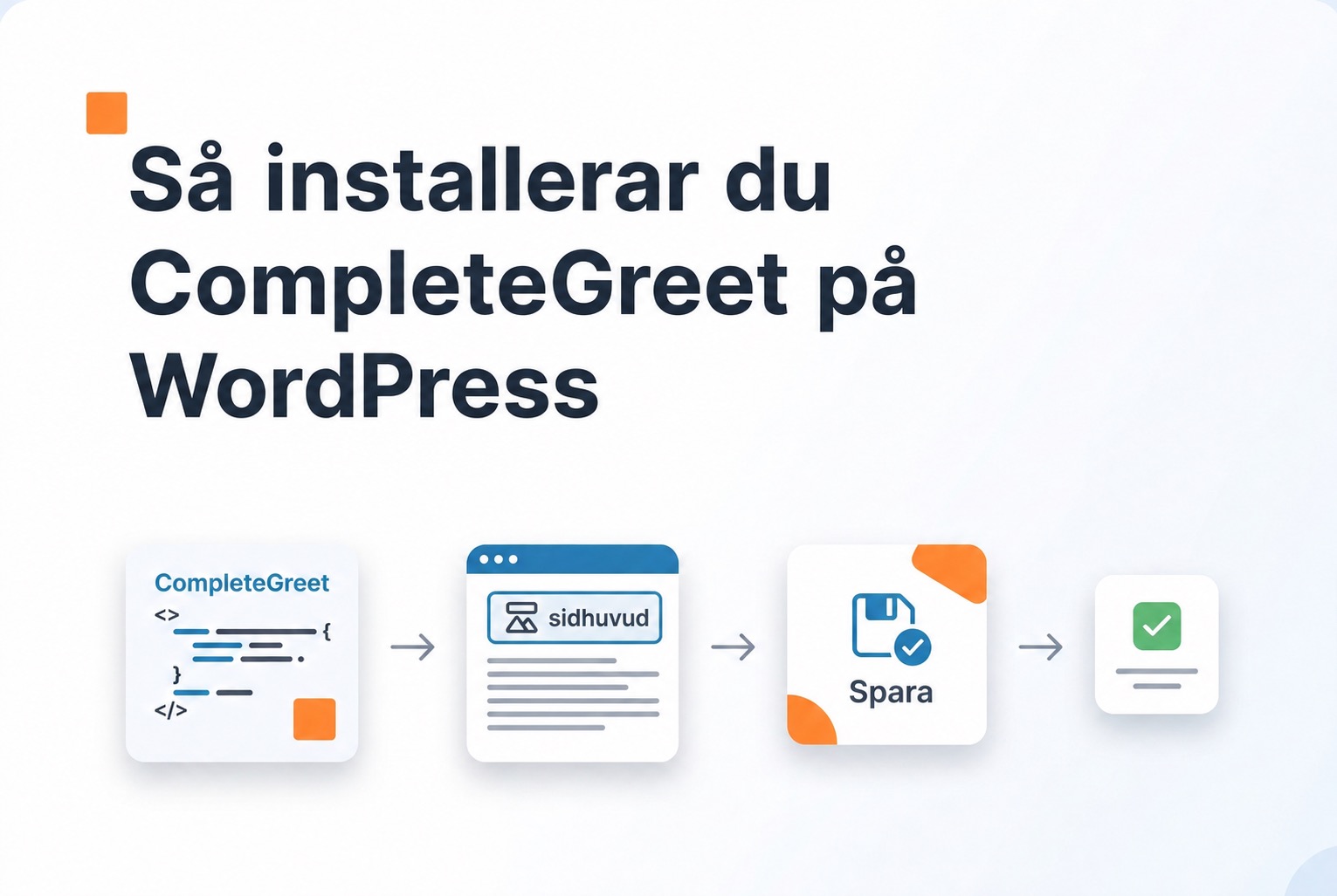 Steg för att installera CompleteGreet på WordPress