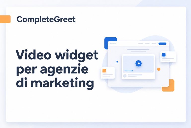 Video widget per agenzie di marketing