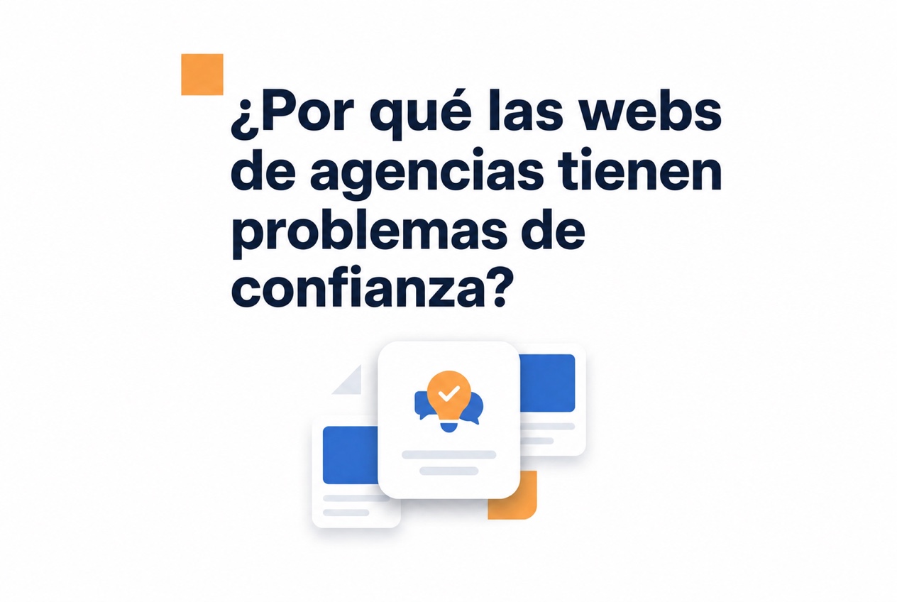 Ilustración sobre la confianza en webs de agencias