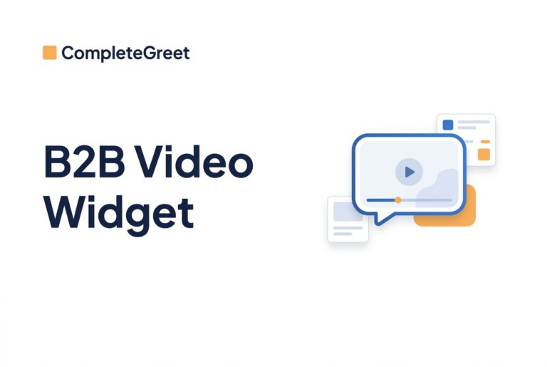 Video Widget for B2B Services
