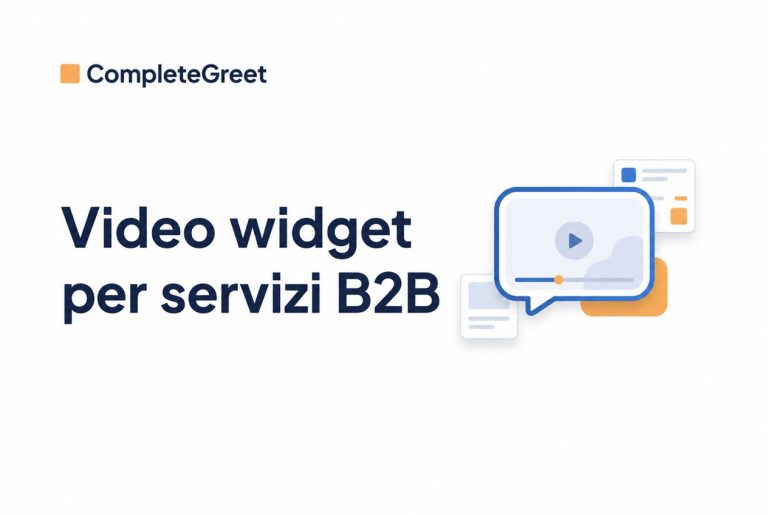 Video widget per servizi B2B