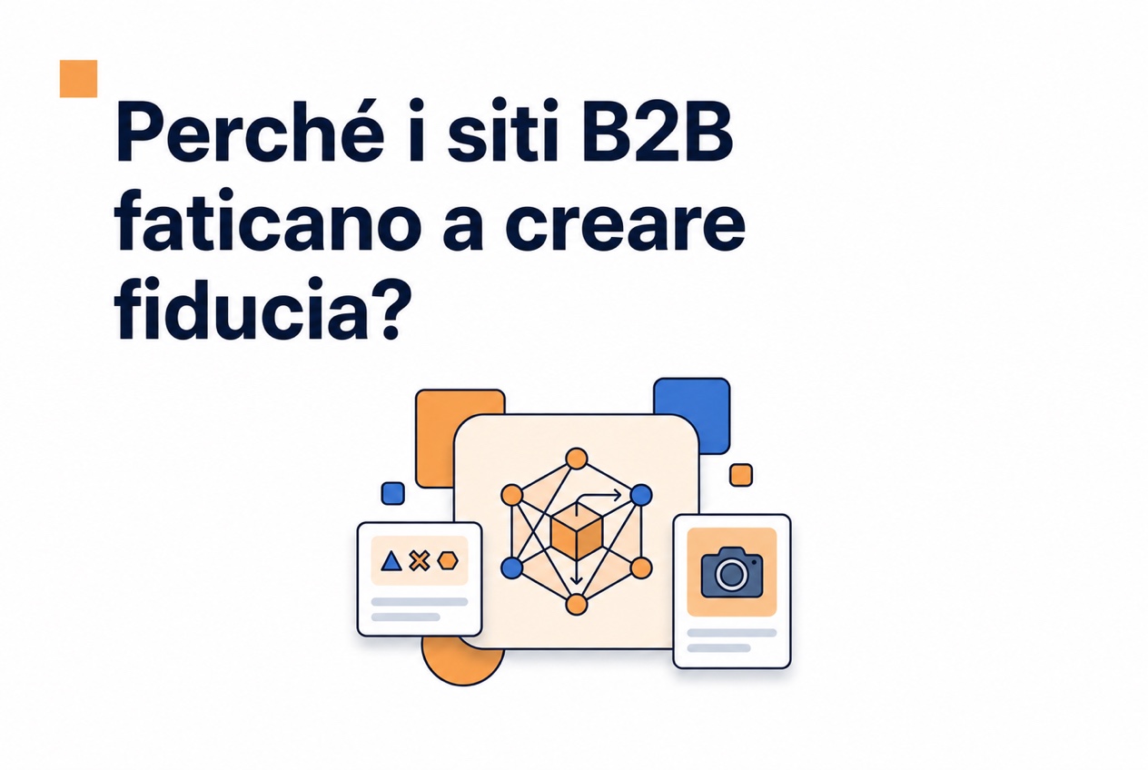 Illustrazione sul tema della fiducia nei servizi B2B