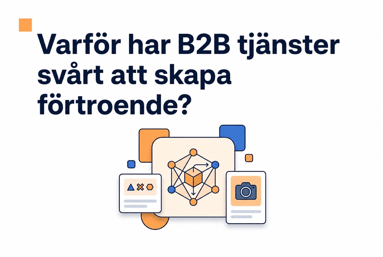 Videowidget för B2B tjänster: En praktisk guide 1 Illustration av förtroendeutmaningen för webbplatser med B2B tjänster