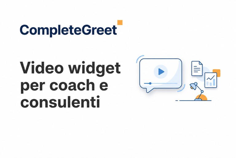 Video widget per coach e consulenti