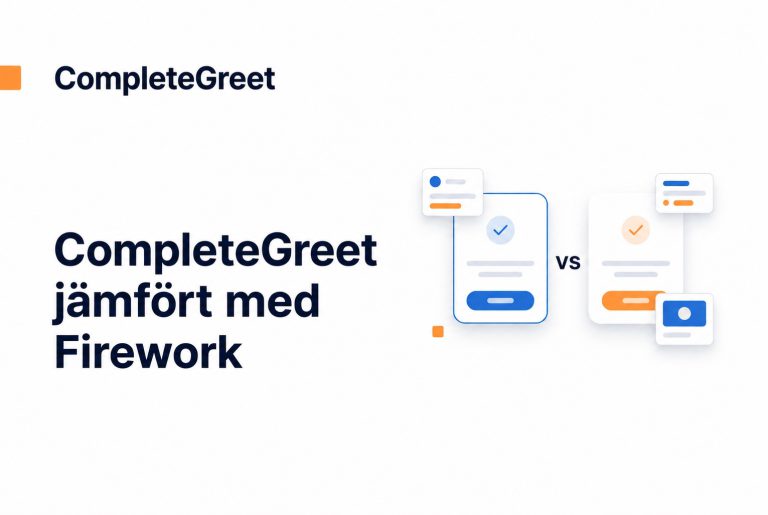 CompleteGreet eller Firework: videohandel utan onödig komplexitet