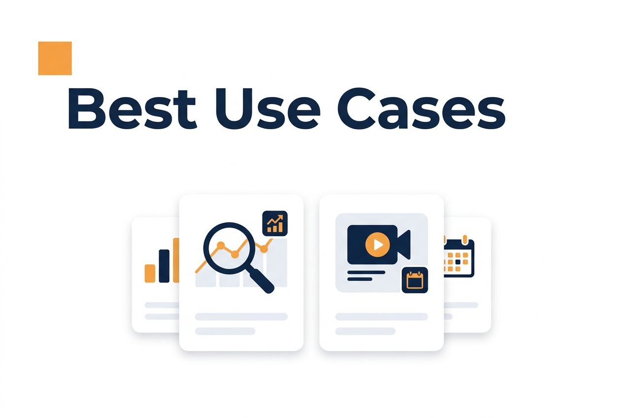 Illustration of the best use cases for CompleteGreet vs Videowise: Shoppable Video for Growing Brands