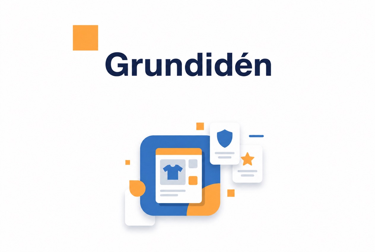 Illustration av förtroendesignaler i en webbutik