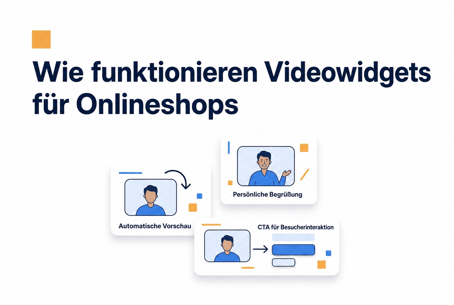 Illustration zur Funktionsweise eines Videowidgets für Onlineshops