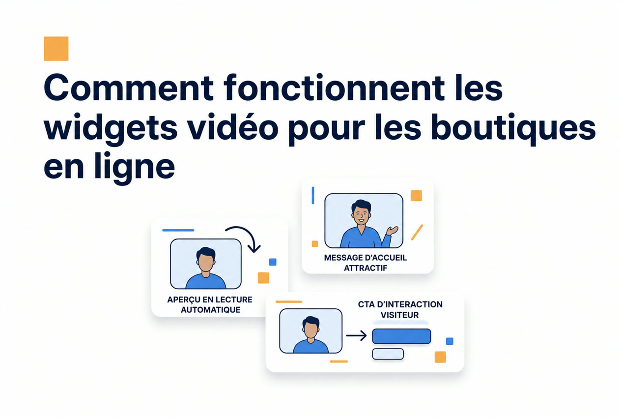 Illustration du fonctionnement d’un widget vidéo dans une boutique en ligne