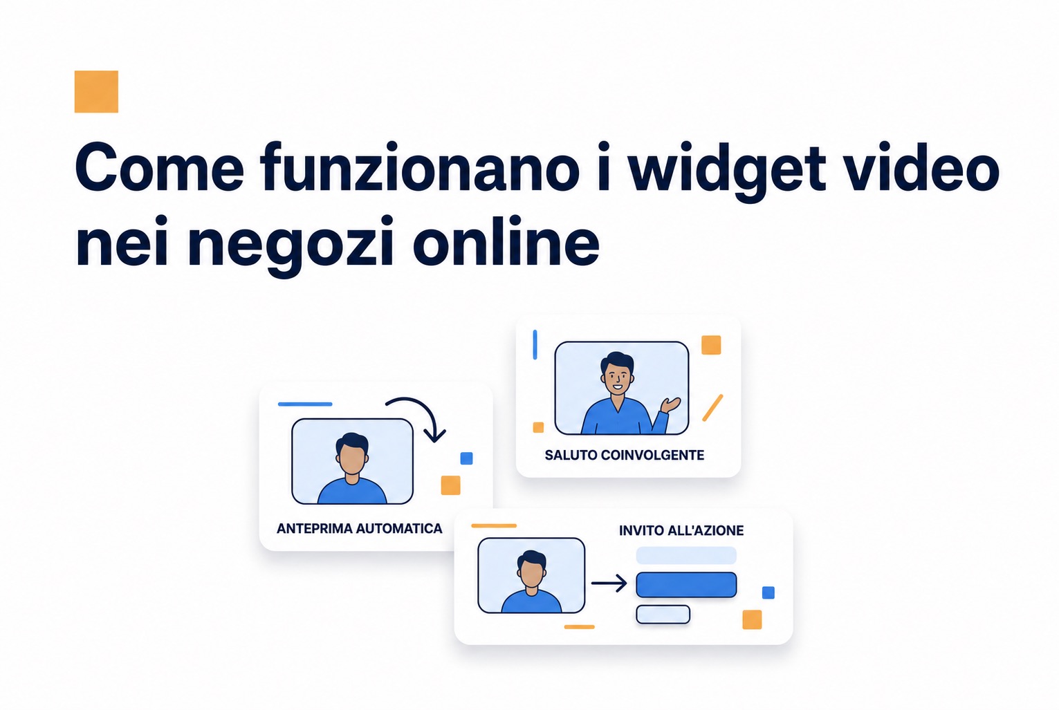 Illustrazione del funzionamento di un widget video in un negozio online