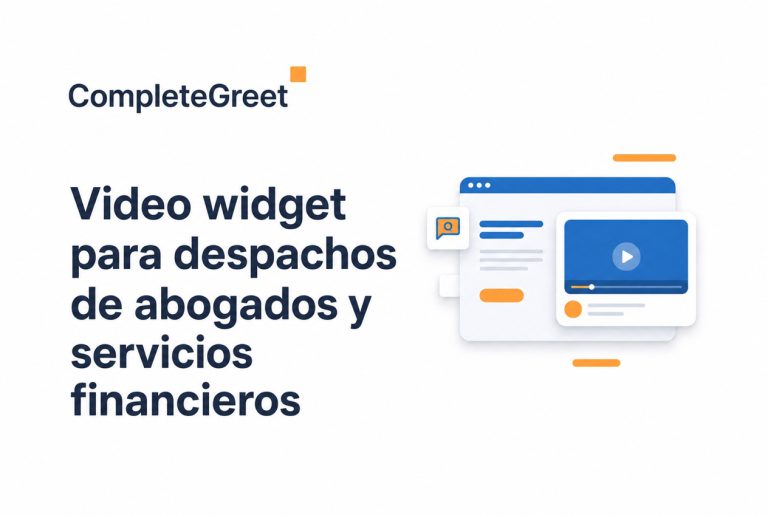 Video widget para despachos de abogados y servicios financieros