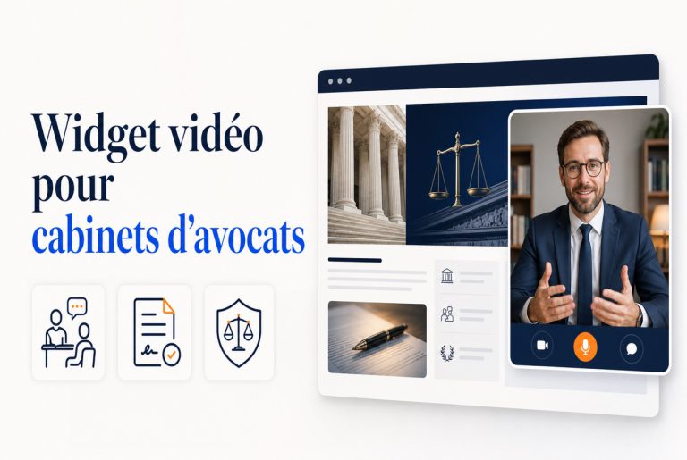 Widget vidéo pour cabinets d’avocats et services financiers