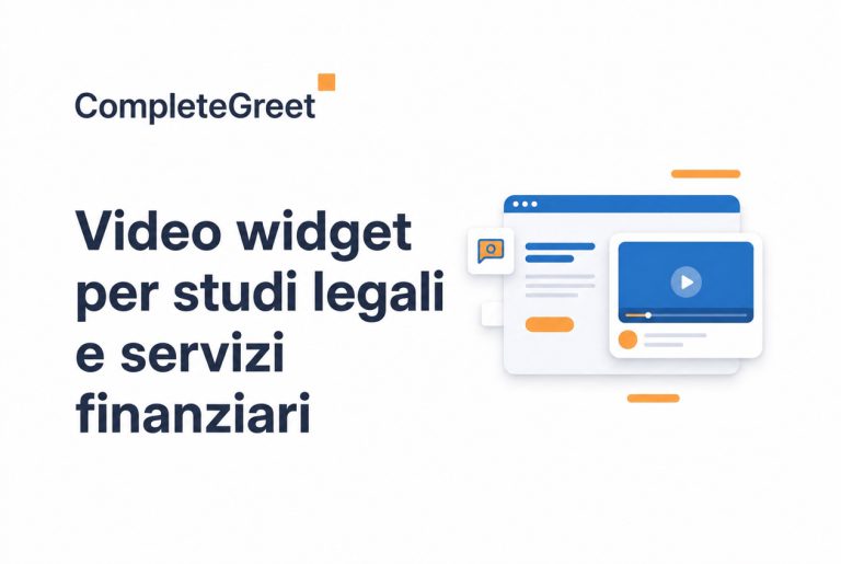 Video widget per studi legali e servizi finanziari