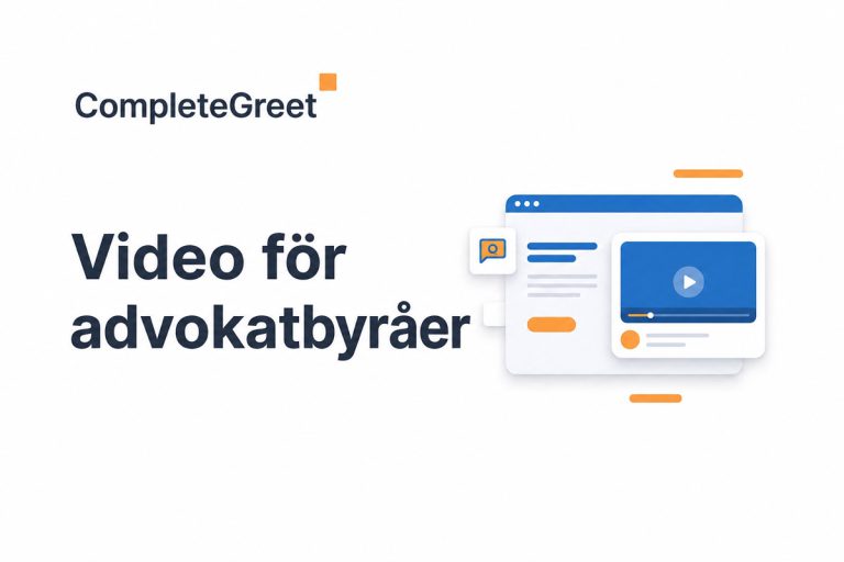 Videowidget för advokatbyråer och finansiella rådgivare