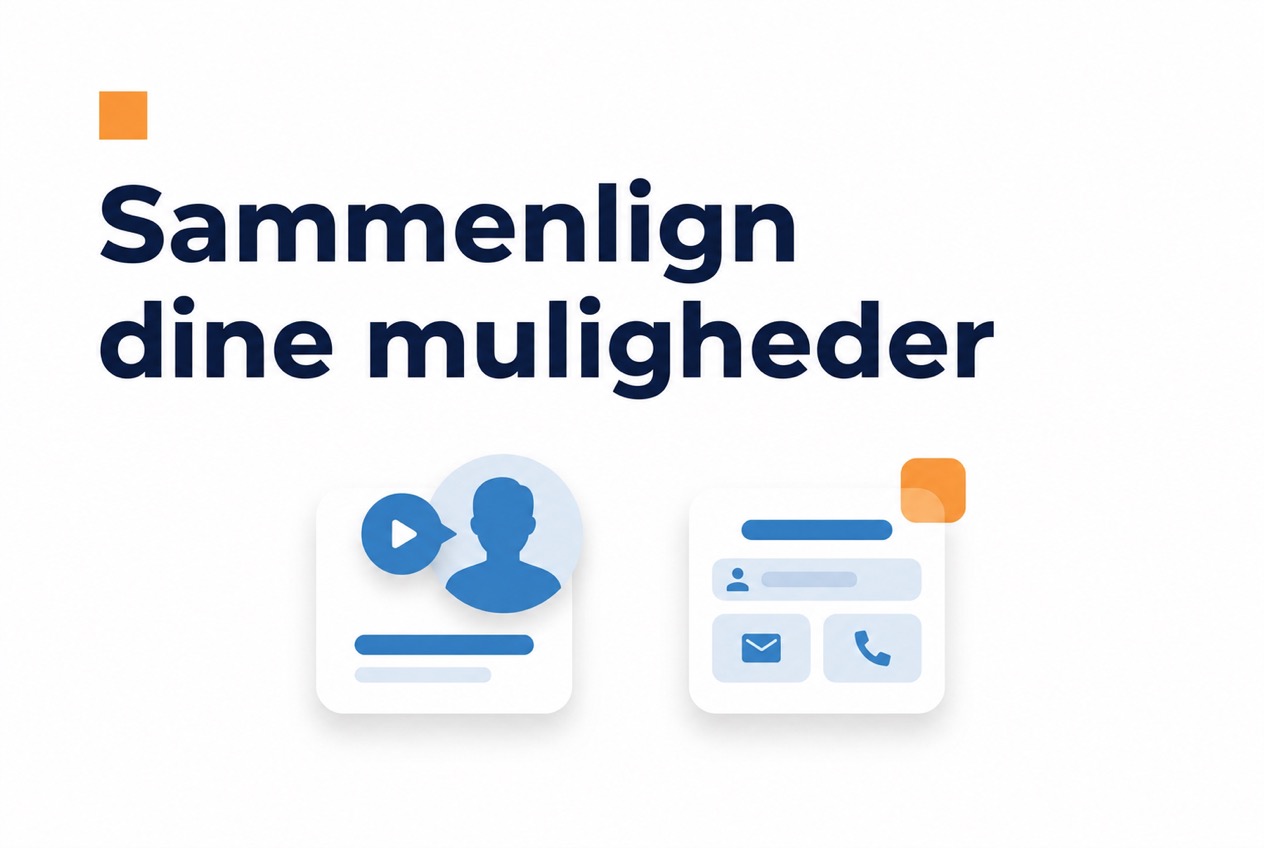 Illustration af en videowidget til advokatfirmaer og finansielle rådgivere