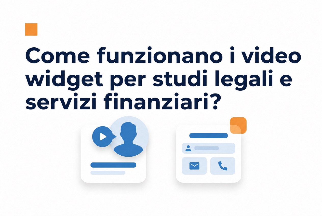 Illustrazione di un video widget per studi legali e servizi finanziari