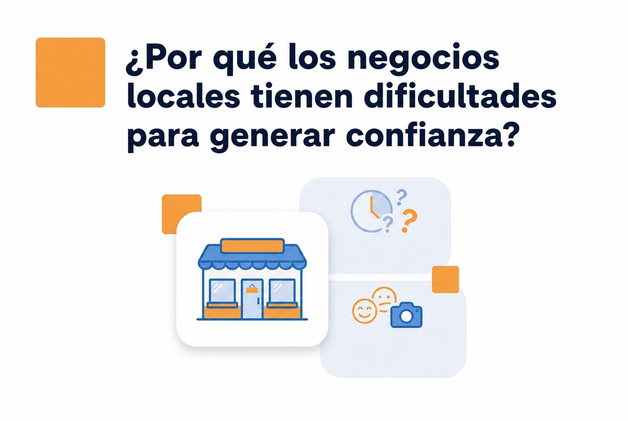 Ilustración sobre los problemas de confianza de los negocios locales
