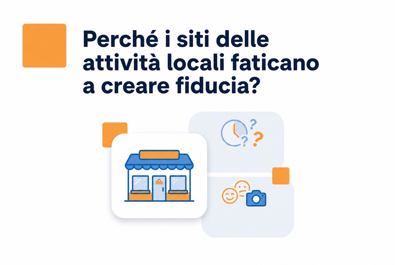Illustrazione sui problemi di fiducia delle attività locali