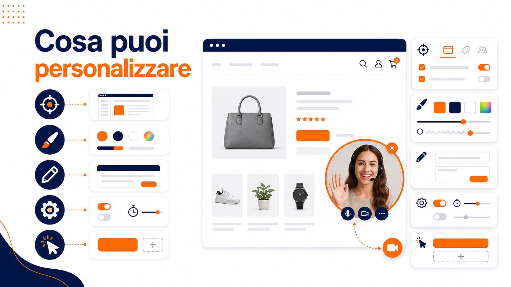 Opzioni di personalizzazione di una bolla video OpenCart