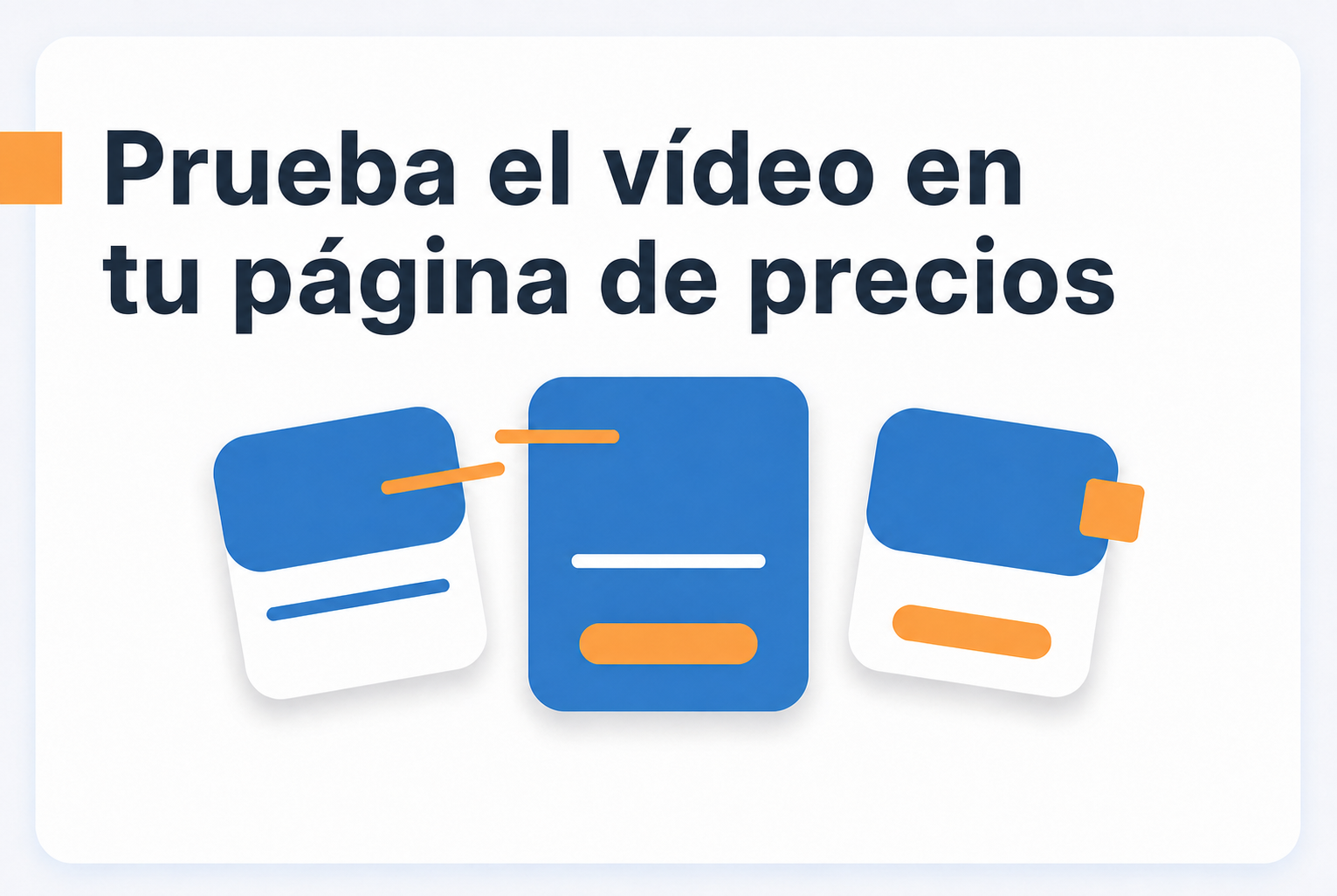 Comparación de cómo el vídeo puede reducir la incertidumbre en una página de precios
