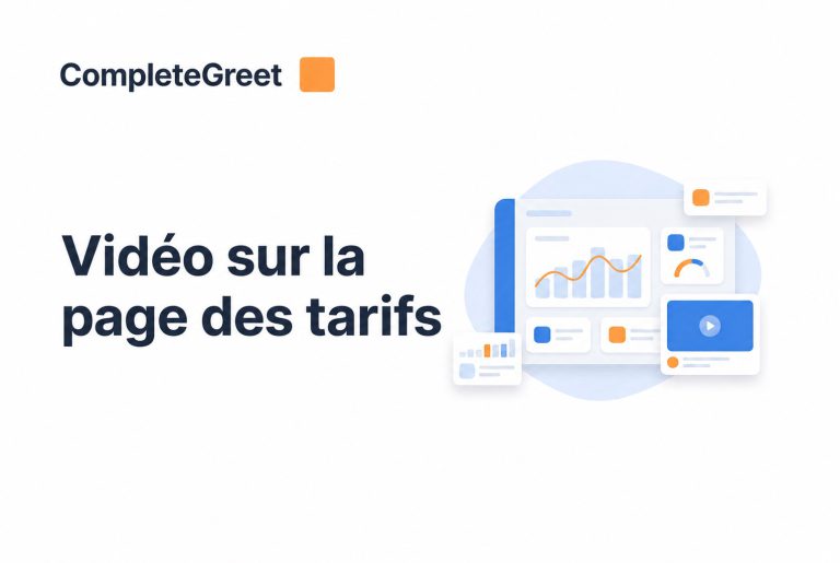 Vidéo sur la page des tarifs : réduire l’incertitude