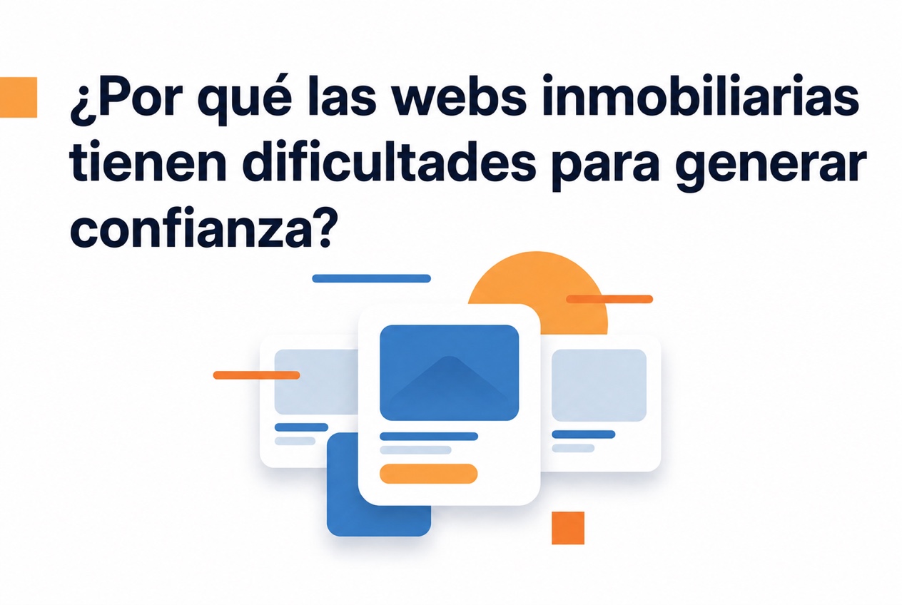 Video widget para inmobiliarias: guía práctica 1 Ilustración sobre por qué las webs inmobiliarias tienen dificultades para generar confianza