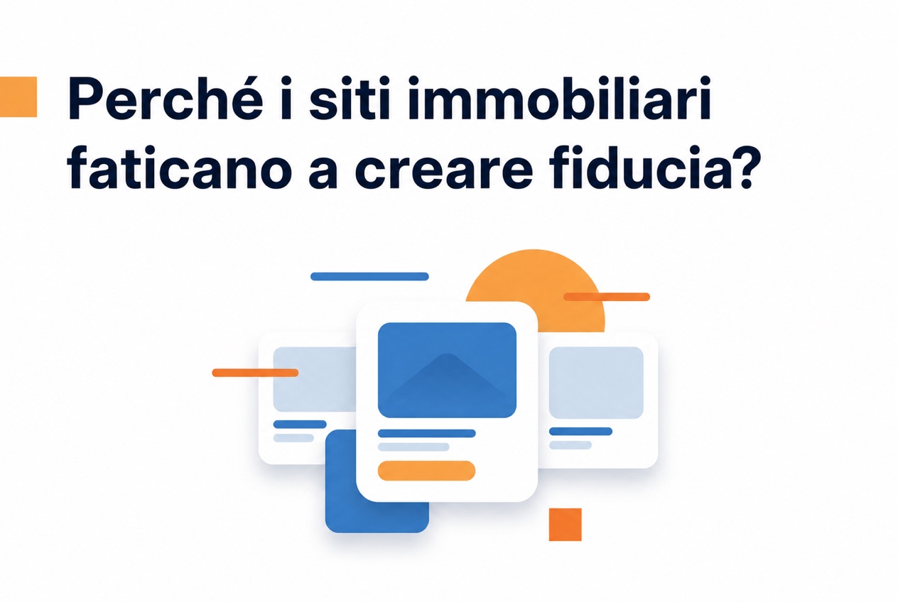 Illustrazione sui problemi di fiducia dei siti immobiliari