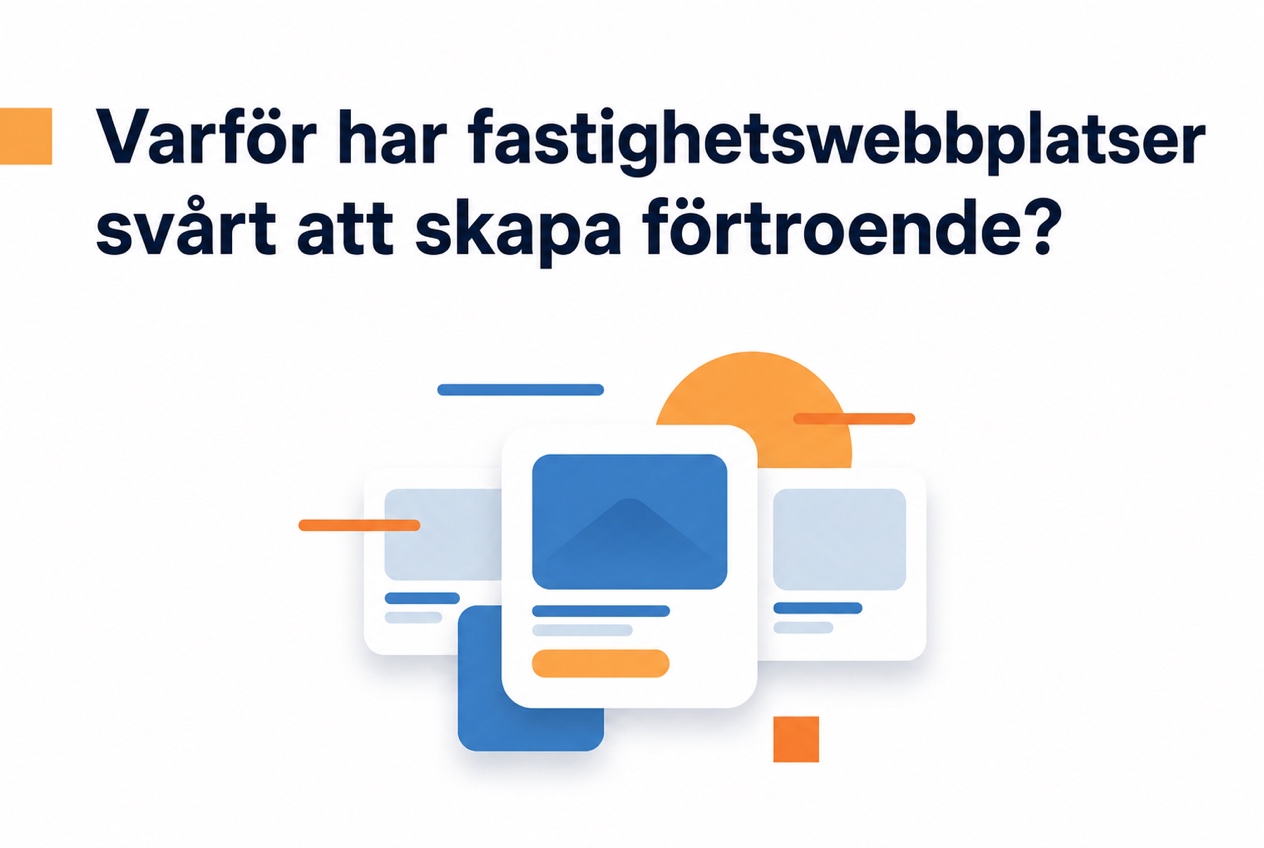 Videowidget för fastighetsmäklare: En praktisk guide 1 Illustration av varför fastighetswebbplatser kan ha svårt att skapa förtroende
