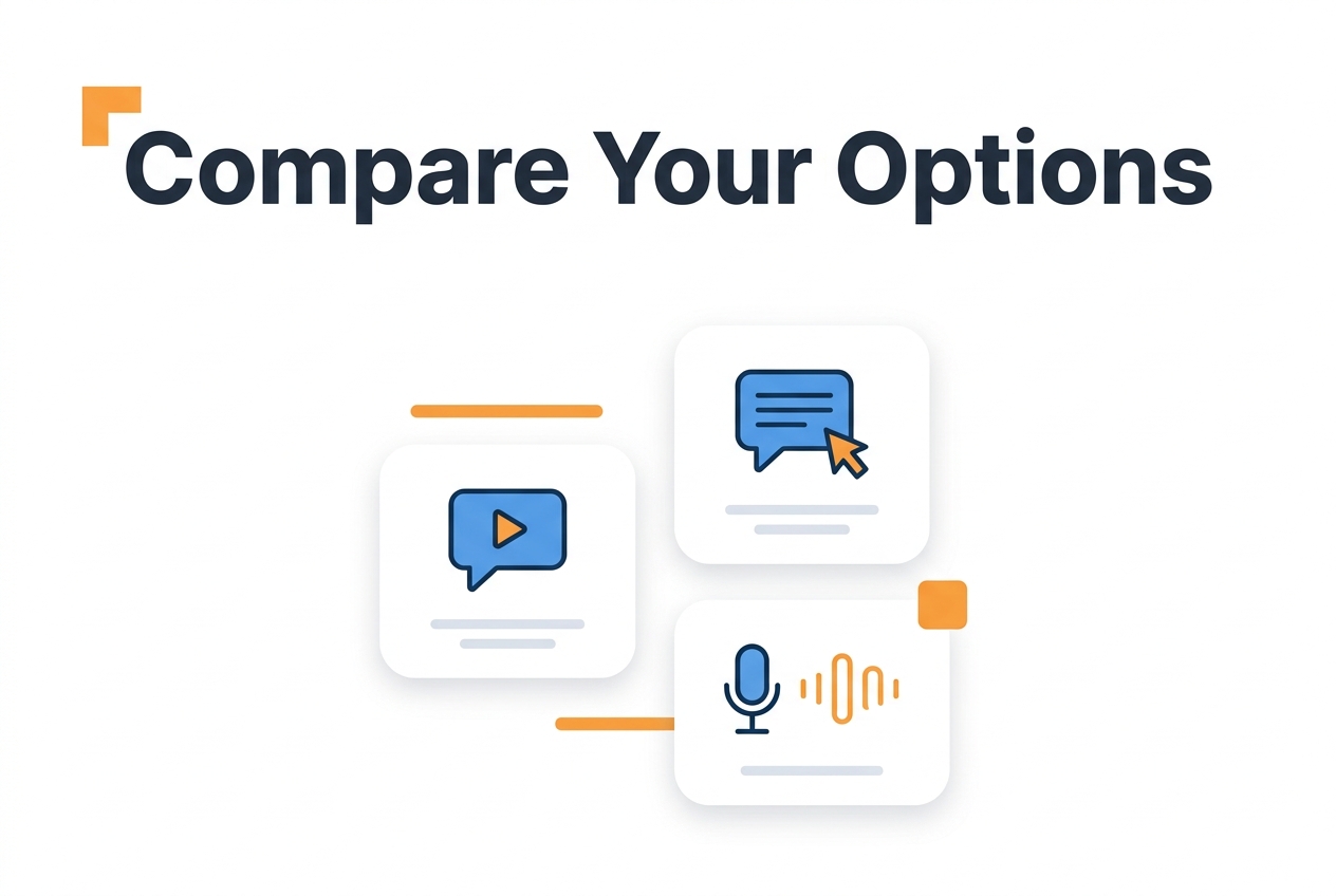 Comparison illustration for How do video widgets work for restaurants and hospitality