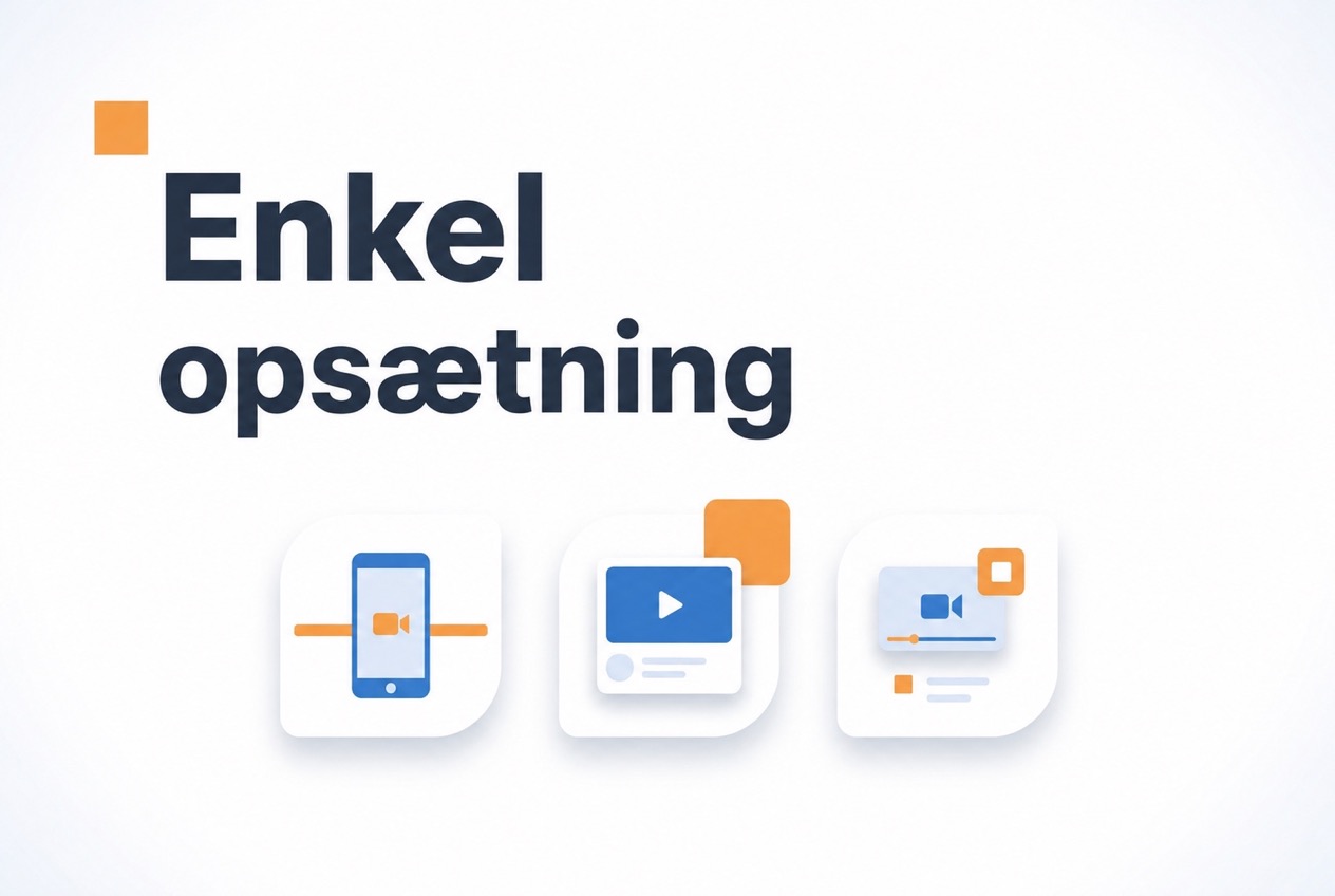 Illustration af, hvordan du opsætter din første videohilsen